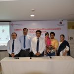 Team of doctors (Right to left) Dr. Sidharth Sethi, Dr. Shyam Bansal & Dr. Prasun Ghosh along with patient family