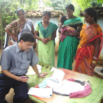 Dr. Panigrahi in Odisha during the clinical trial.