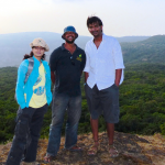 (left to right) Dr Maria Thaker, Amod Zambre and Harshal Bhosale. (credit Abi Vanak)
